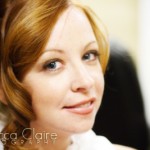 Getting her Bridal Hair done.