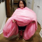 The dress is bigger than Kaili