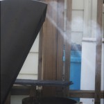 More smoke in sun rays